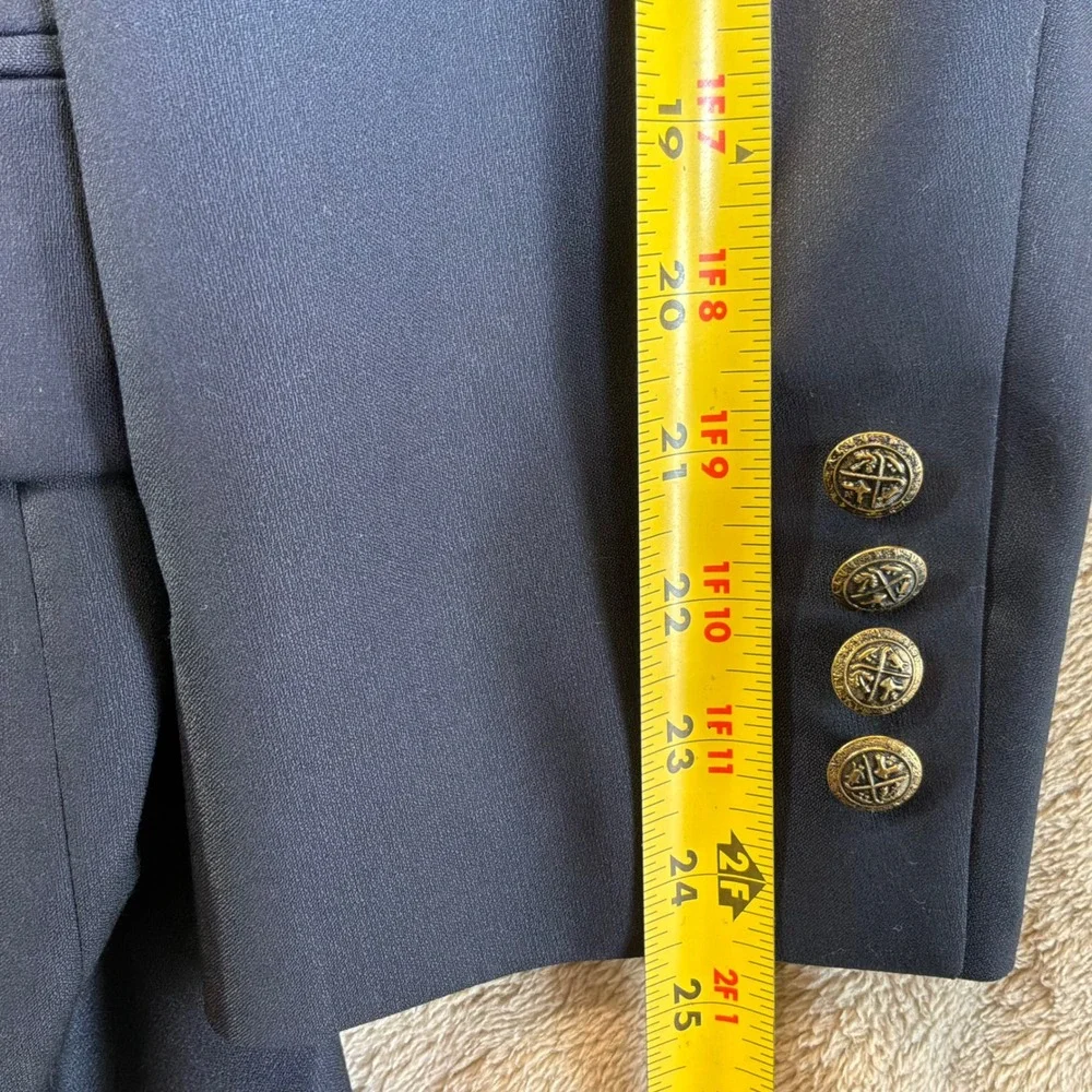 Jos. A. Bank Reserve Navy Blue Wool Blazer Gold Crest Buttons 44R Made in USA